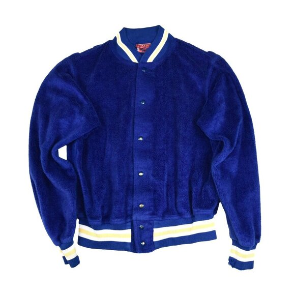 Vintage Cheer Jacket Women S-M Royal Gold Blue Varsity Lettermans Cheerleading - Picture 2 of 11